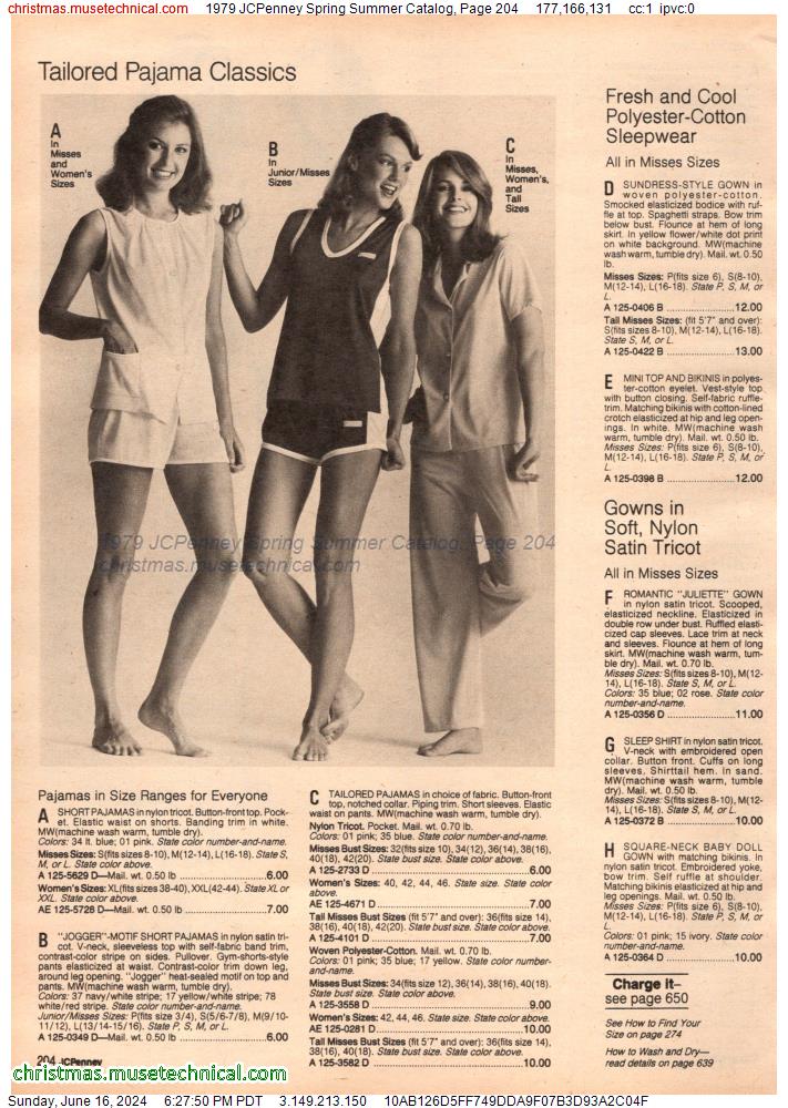 1979 JCPenney Spring Summer Catalog, Page 204