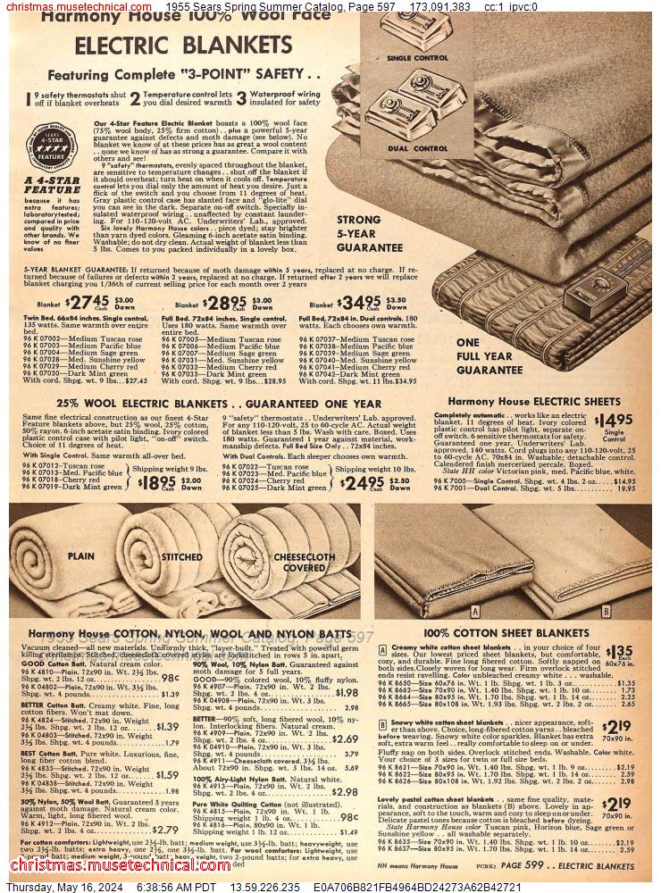 1955 Sears Spring Summer Catalog, Page 597