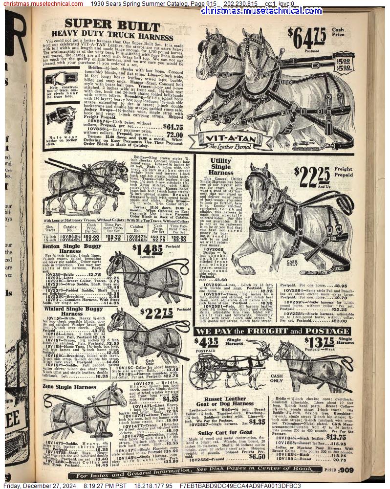 1930 Sears Spring Summer Catalog, Page 915