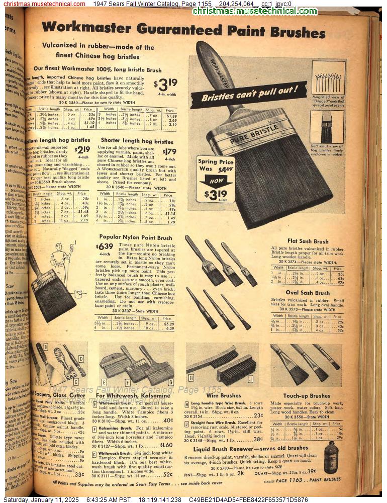 1947 Sears Fall Winter Catalog, Page 1155