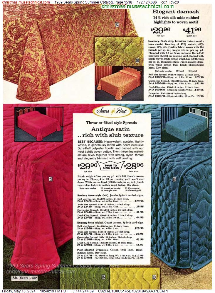 1969 Sears Spring Summer Catalog, Page 1518