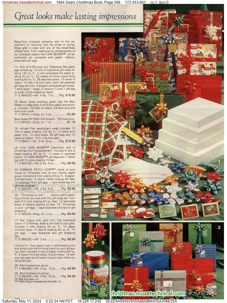 1984 Sears Christmas Book, Page 398