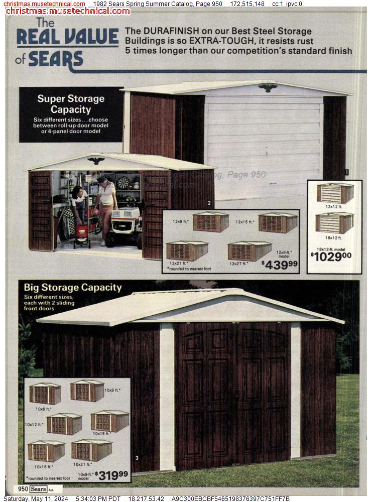1982 Sears Spring Summer Catalog, Page 950