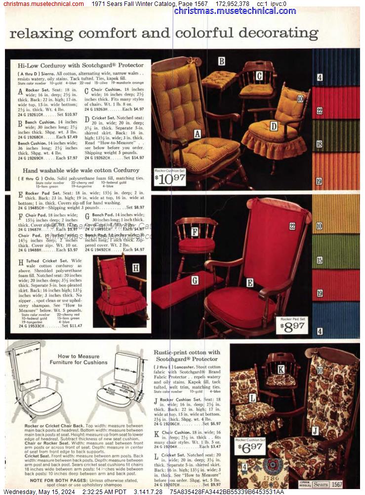 1971 Sears Fall Winter Catalog, Page 1567