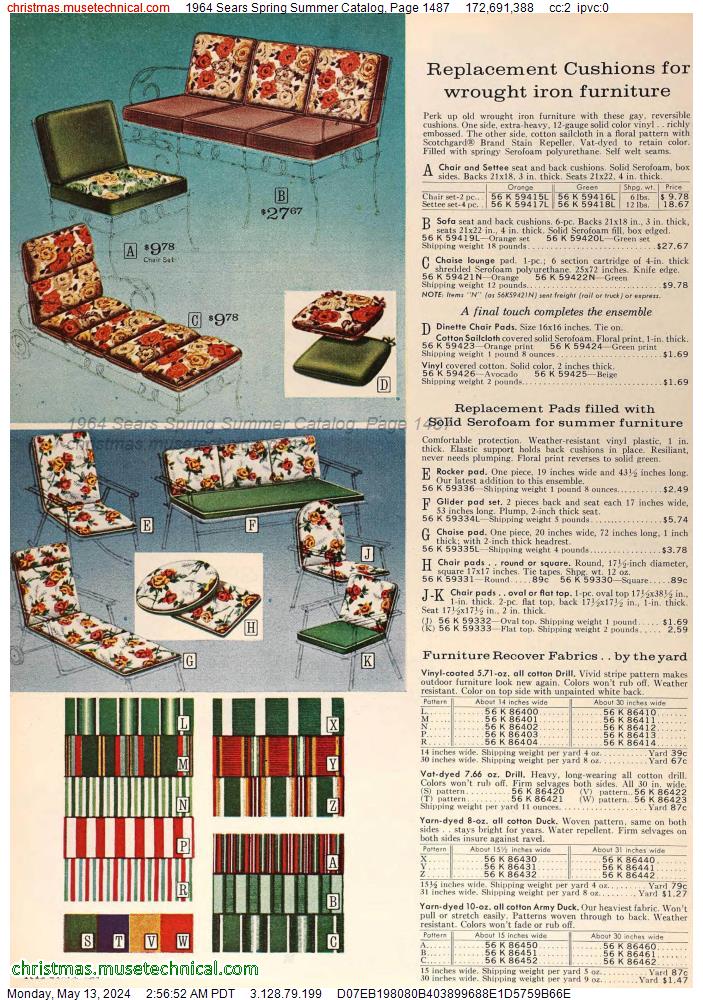 1964 Sears Spring Summer Catalog, Page 1487
