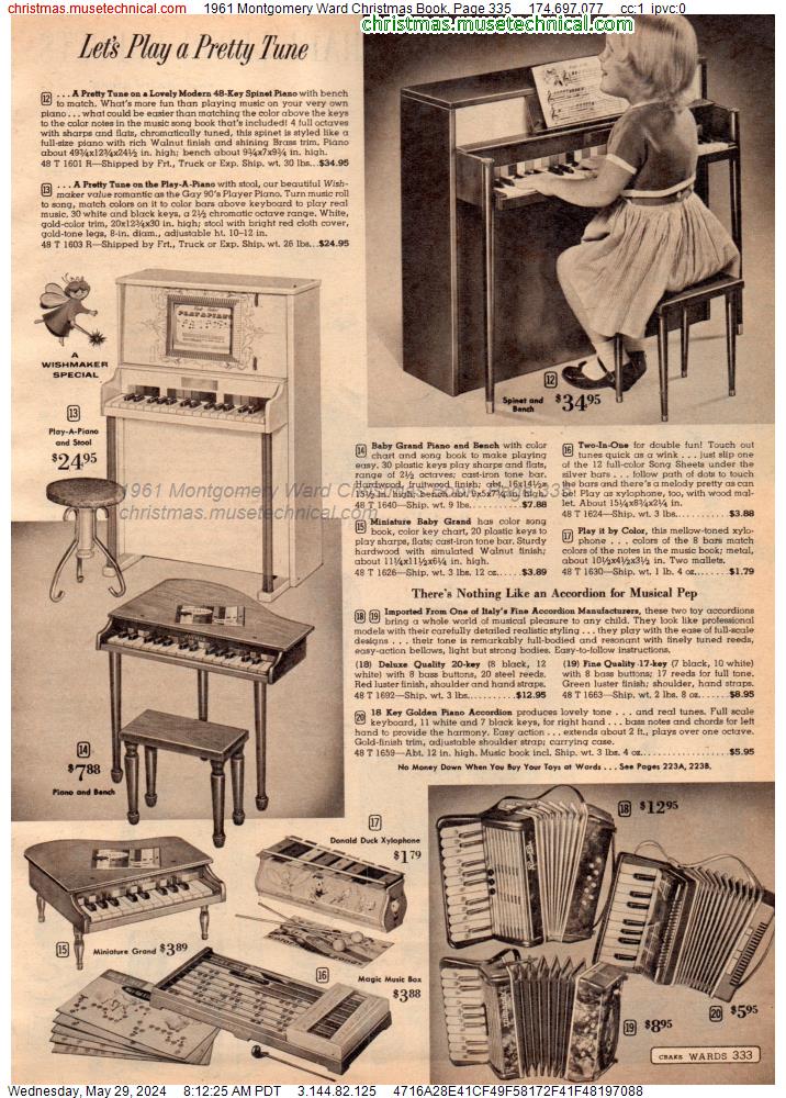 1961 Montgomery Ward Christmas Book, Page 335