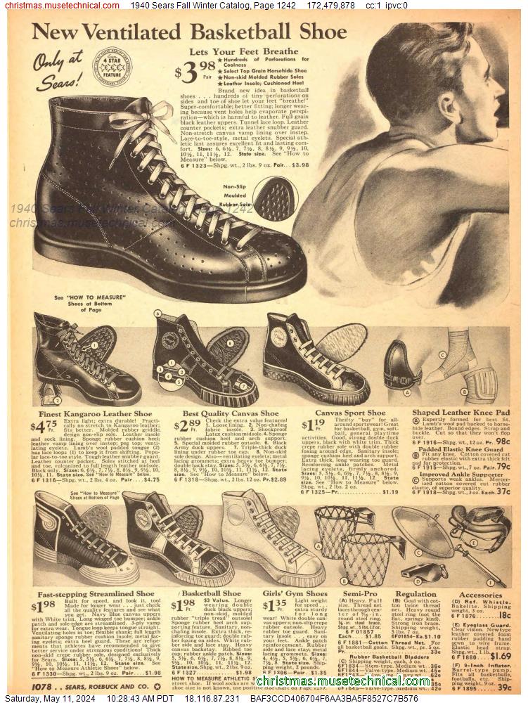 1940 Sears Fall Winter Catalog, Page 1242