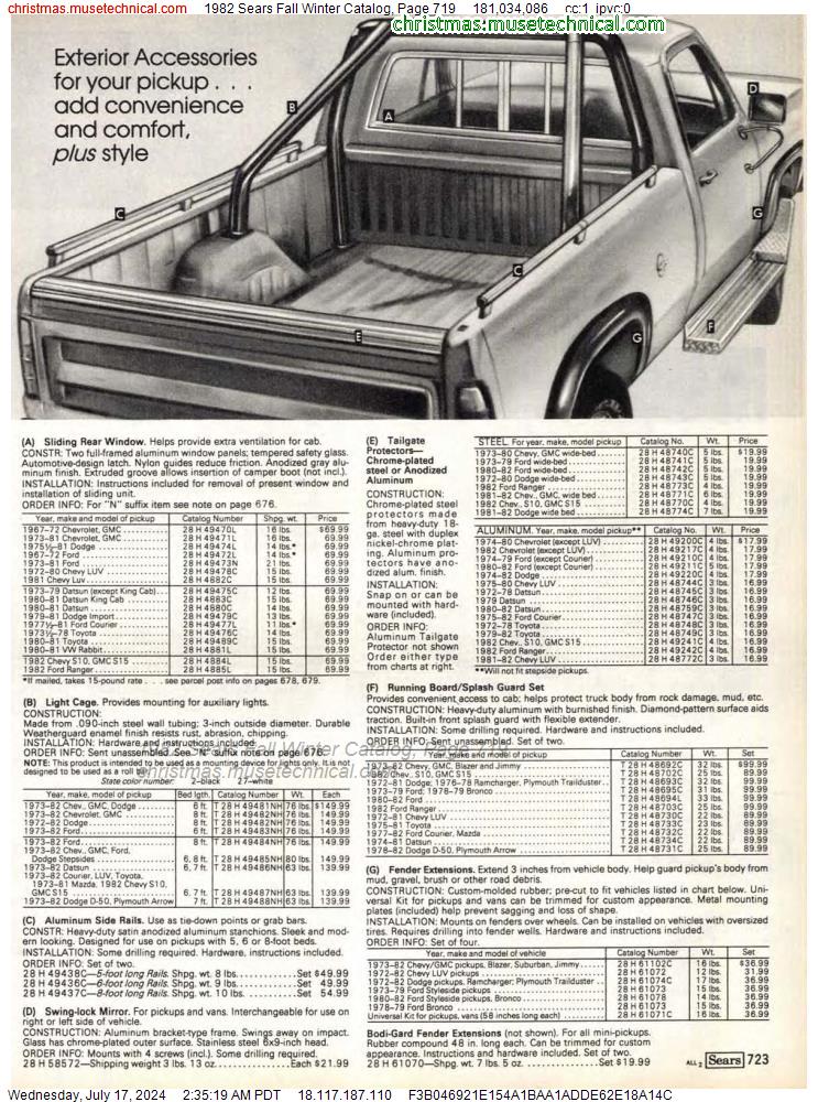 1982 Sears Fall Winter Catalog, Page 719