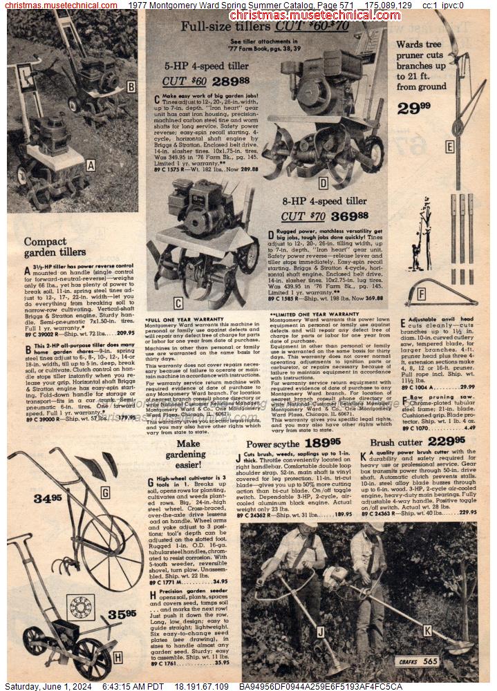 1977 Montgomery Ward Spring Summer Catalog, Page 571
