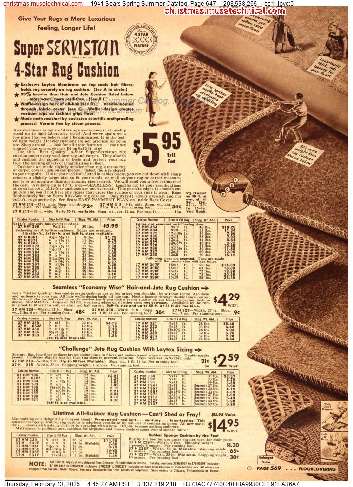 1941 Sears Spring Summer Catalog, Page 647