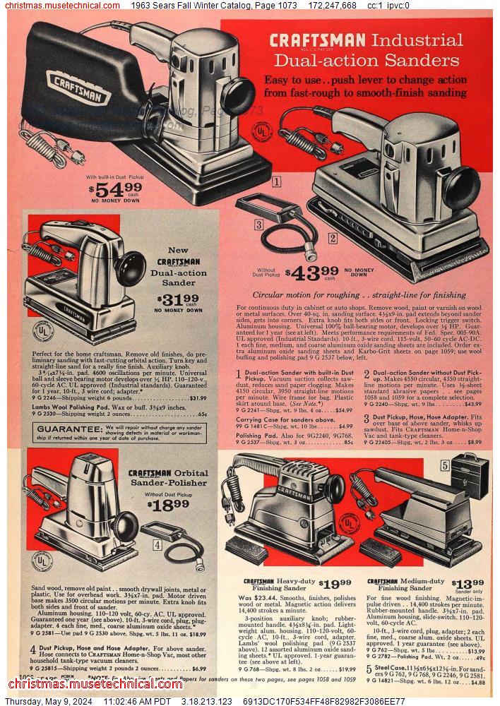 1963 Sears Fall Winter Catalog, Page 1073