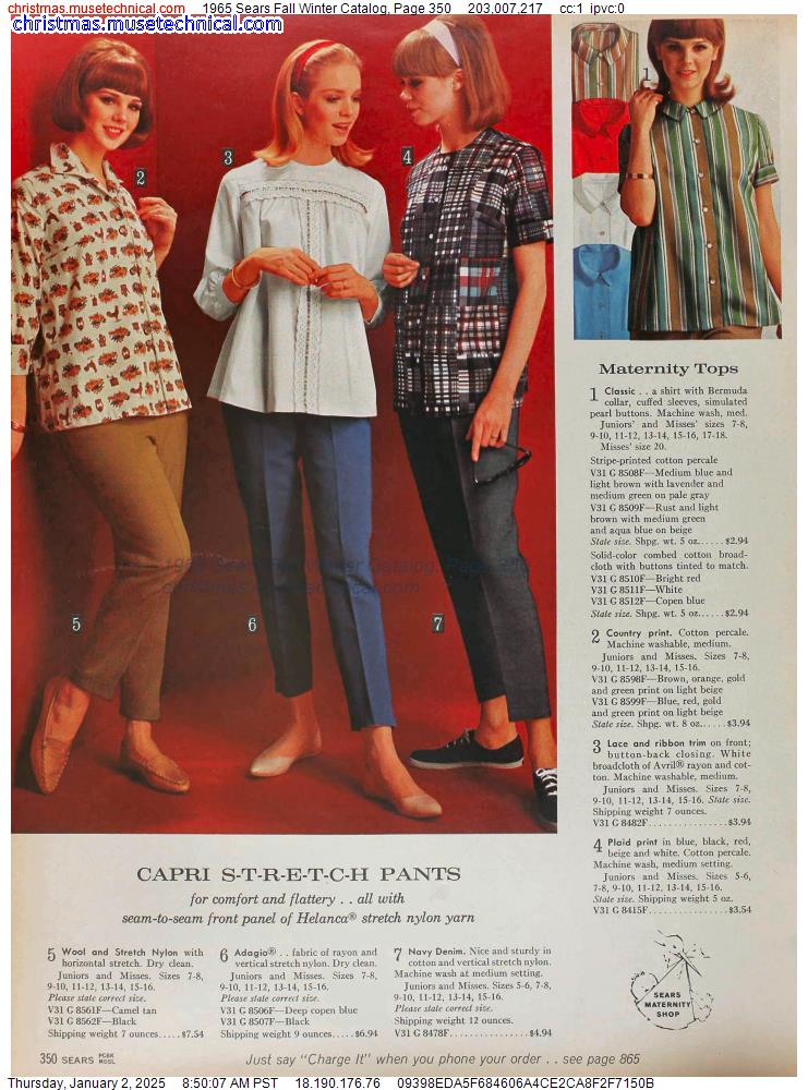 1965 Sears Fall Winter Catalog, Page 350