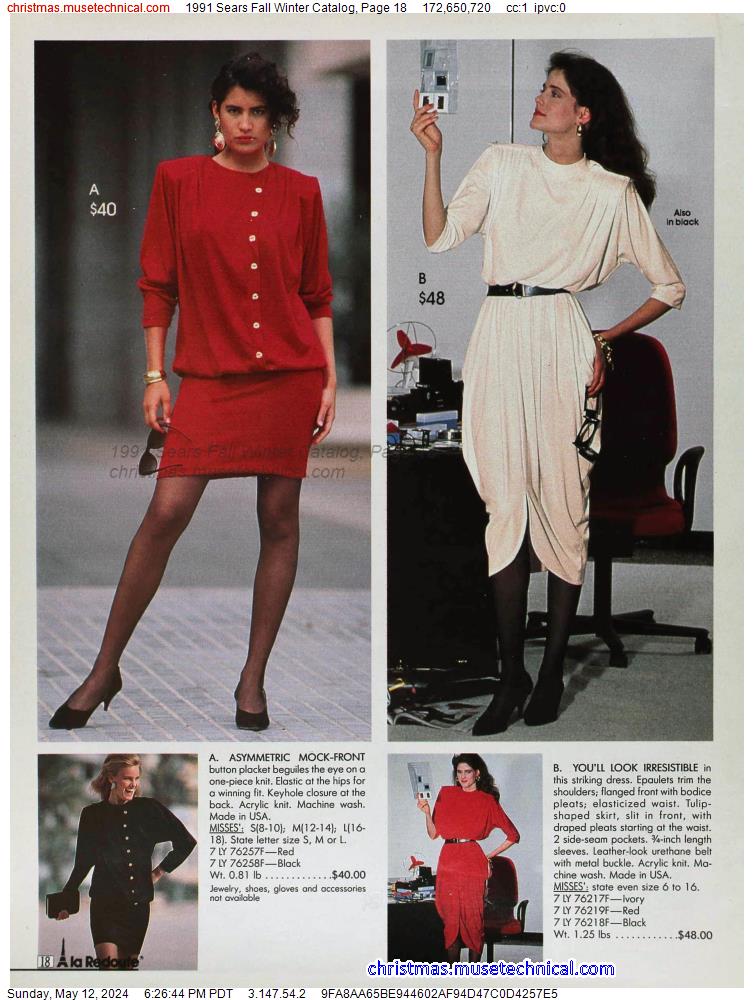 1991 Sears Fall Winter Catalog, Page 18