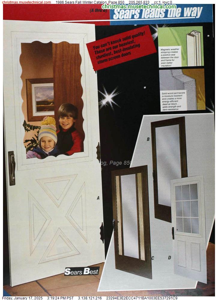 1986 Sears Fall Winter Catalog, Page 850