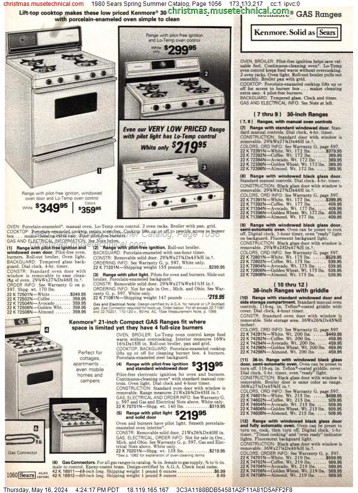 1980 Sears Spring Summer Catalog, Page 1056