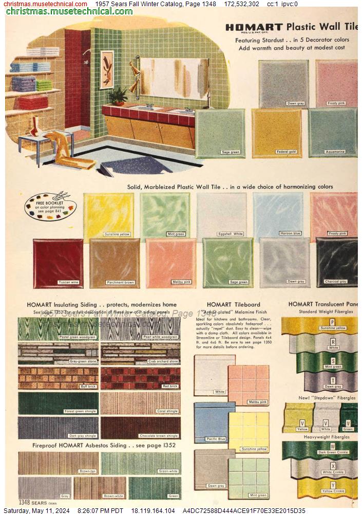 1957 Sears Fall Winter Catalog, Page 1348