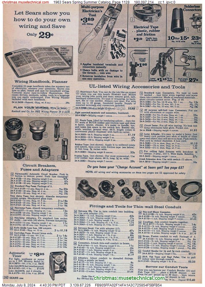 1963 Sears Spring Summer Catalog, Page 1128