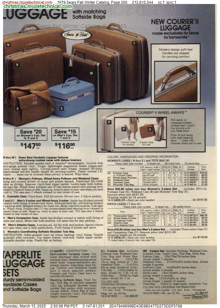 1979 Sears Fall Winter Catalog, Page 265