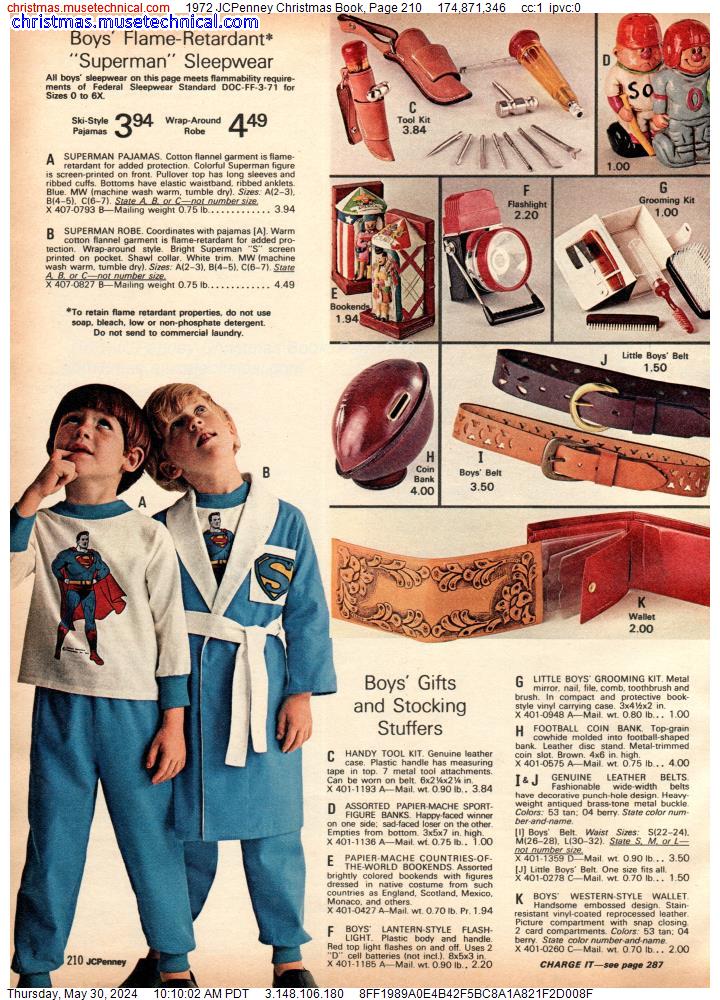 1972 JCPenney Christmas Book, Page 210