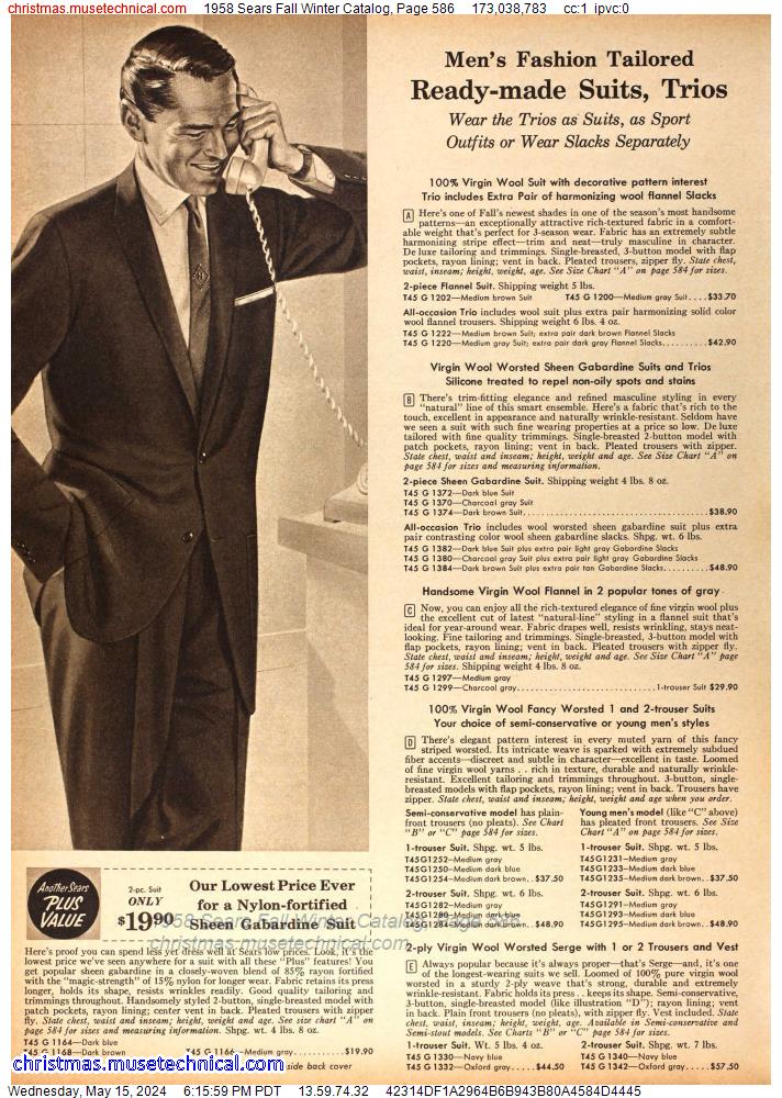 1958 Sears Fall Winter Catalog, Page 586