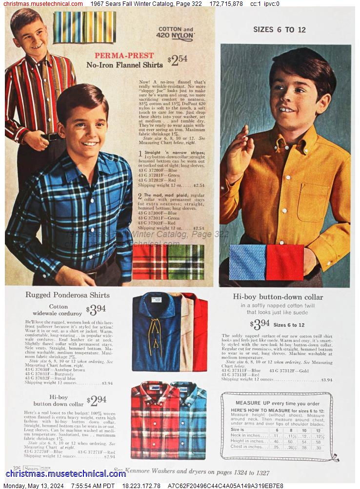 1967 Sears Fall Winter Catalog, Page 322