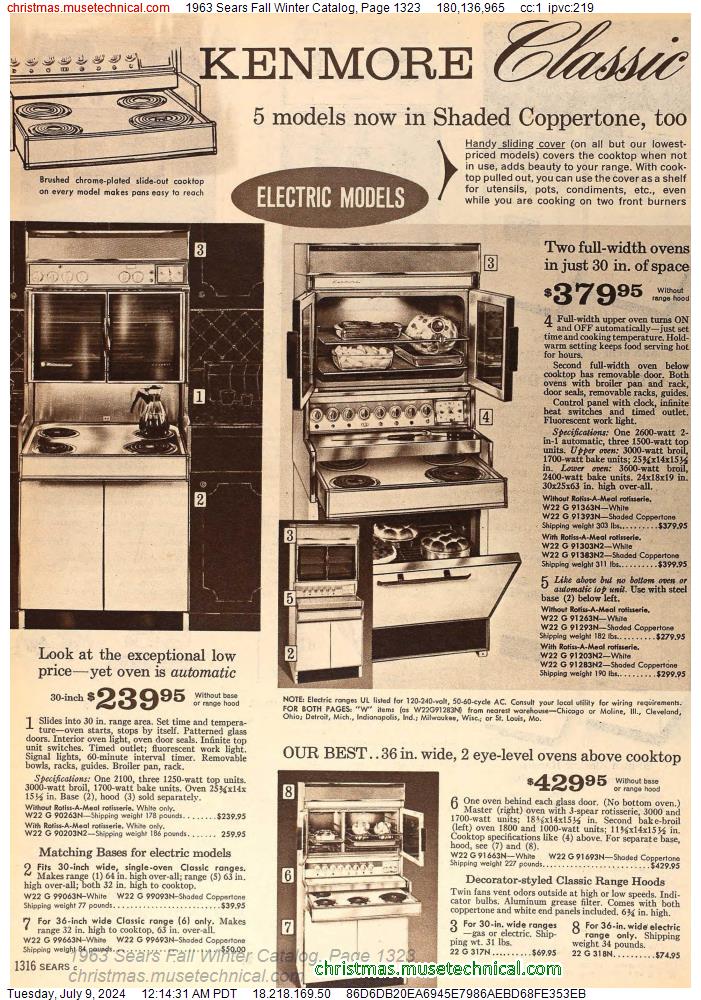 1963 Sears Fall Winter Catalog, Page 1323