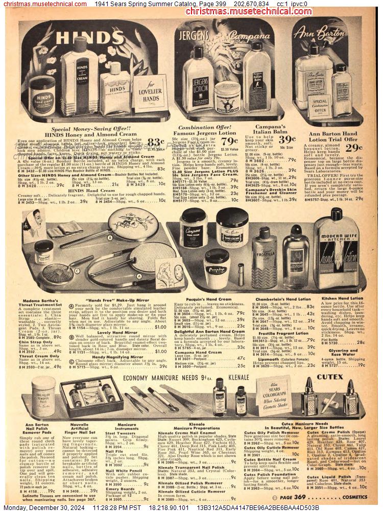 1941 Sears Spring Summer Catalog, Page 399