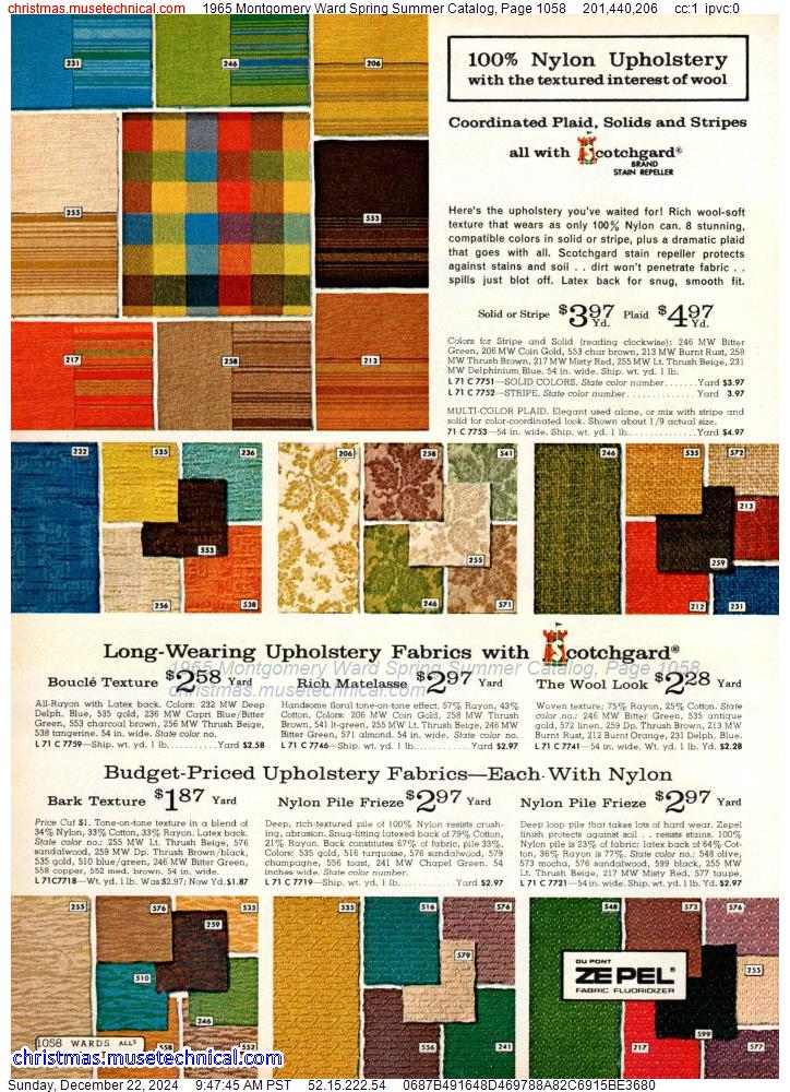 1965 Montgomery Ward Spring Summer Catalog, Page 1058