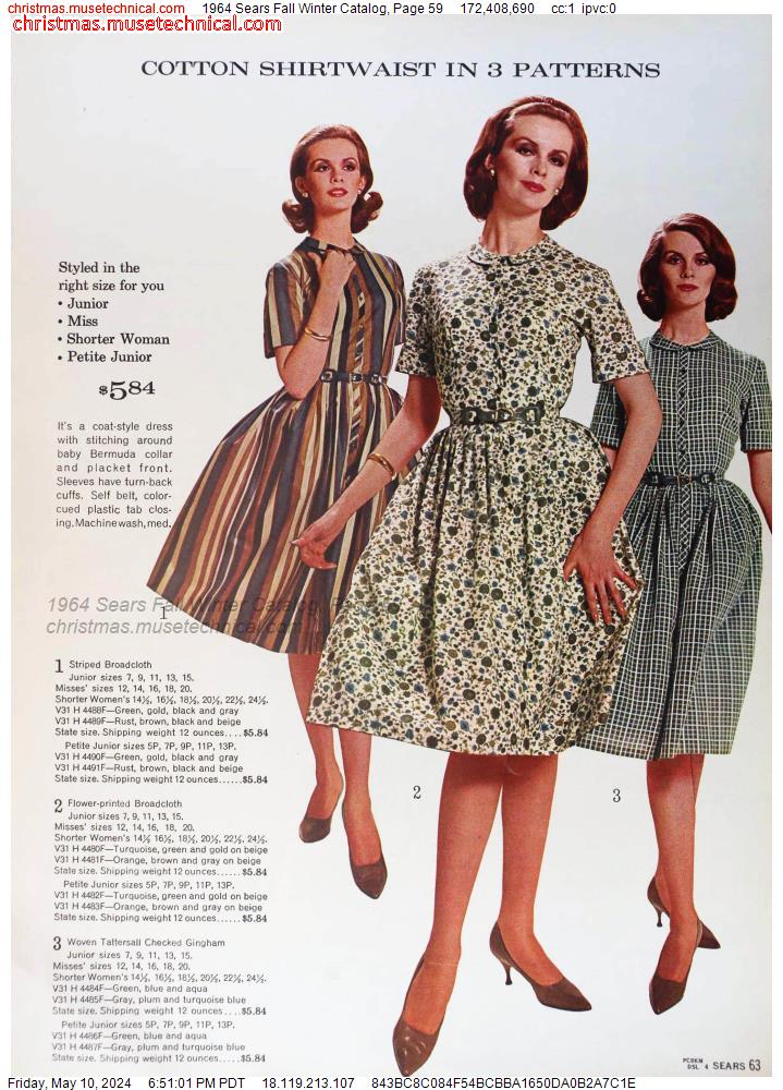 1964 Sears Fall Winter Catalog, Page 59