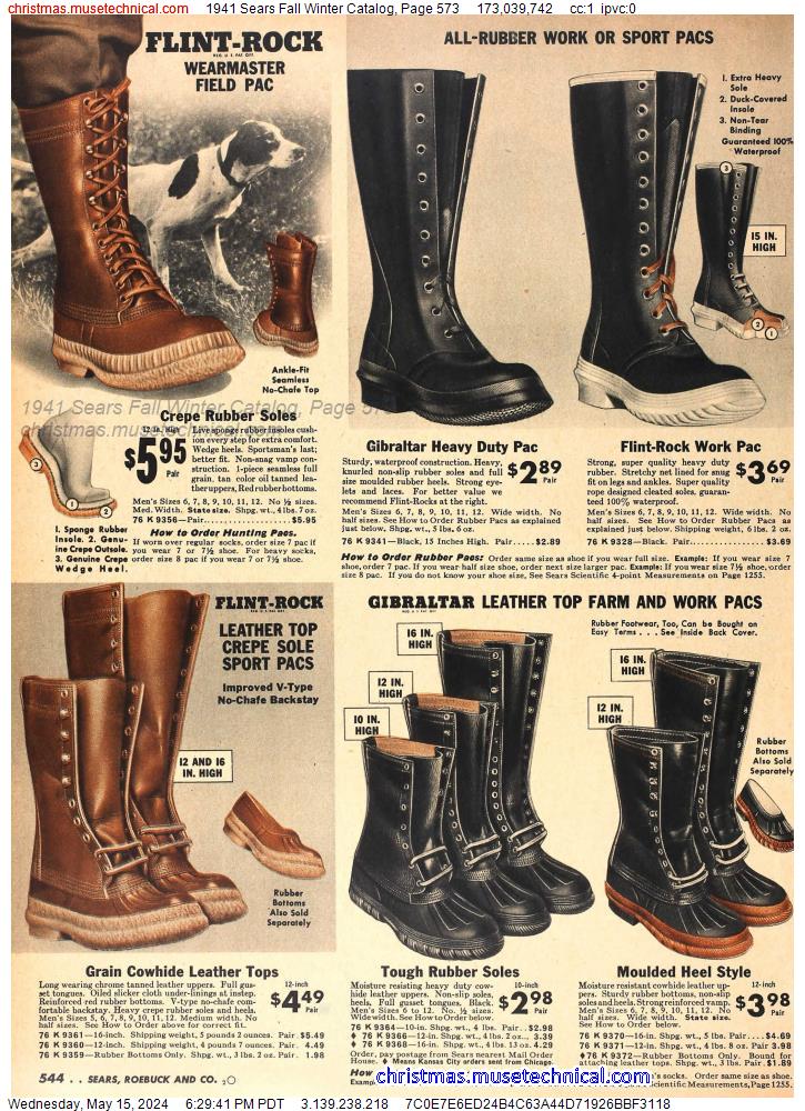 1941 Sears Fall Winter Catalog, Page 573
