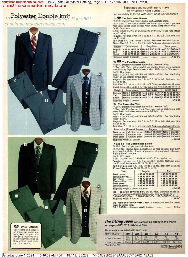 1977 Sears Fall Winter Catalog, Page 601