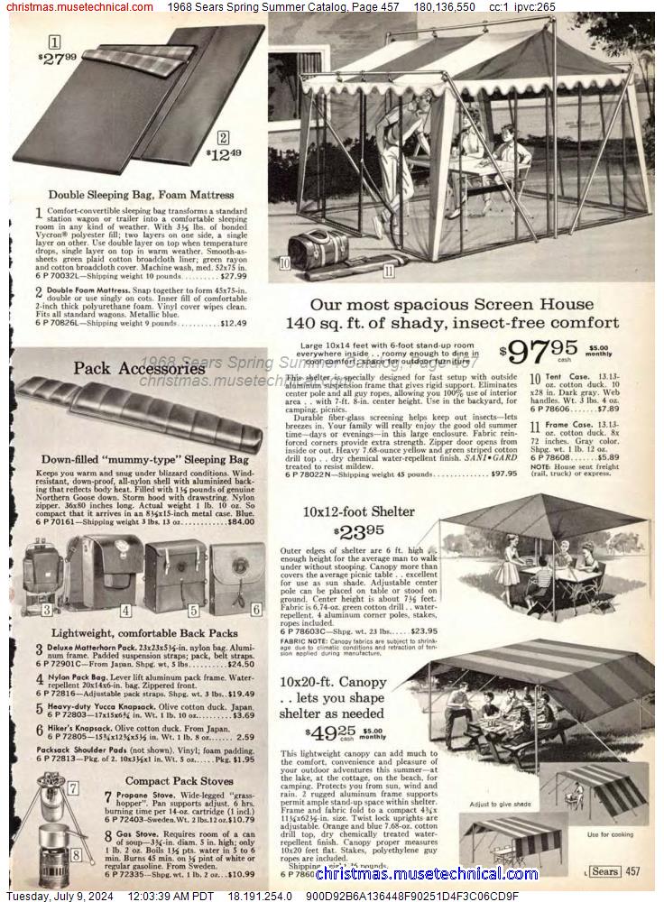 1968 Sears Spring Summer Catalog, Page 457