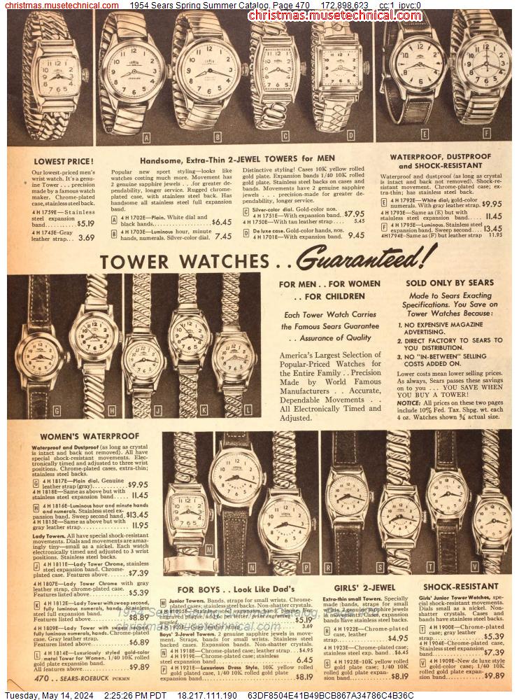 1954 Sears Spring Summer Catalog, Page 470