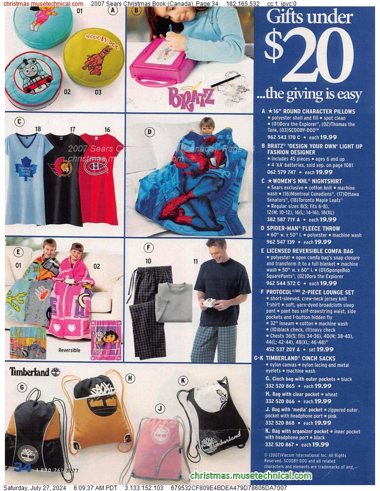 2007 Sears Christmas Book (Canada), Page 34