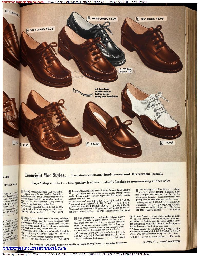 1947 Sears Fall Winter Catalog, Page 415