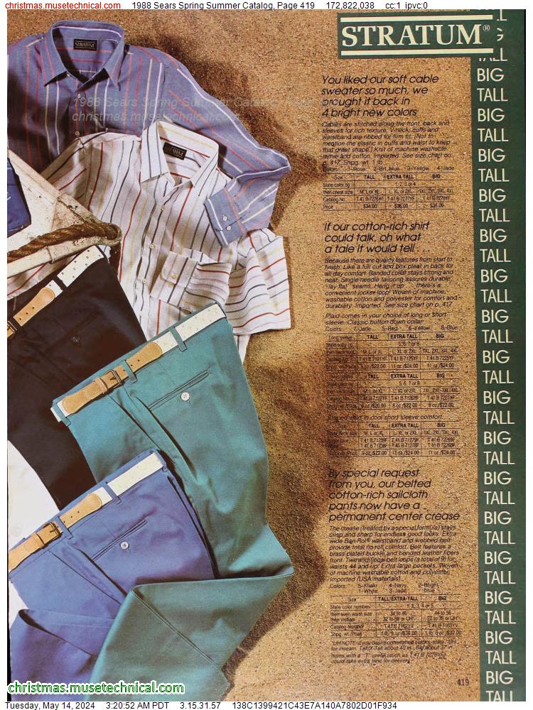 1988 Sears Spring Summer Catalog, Page 419