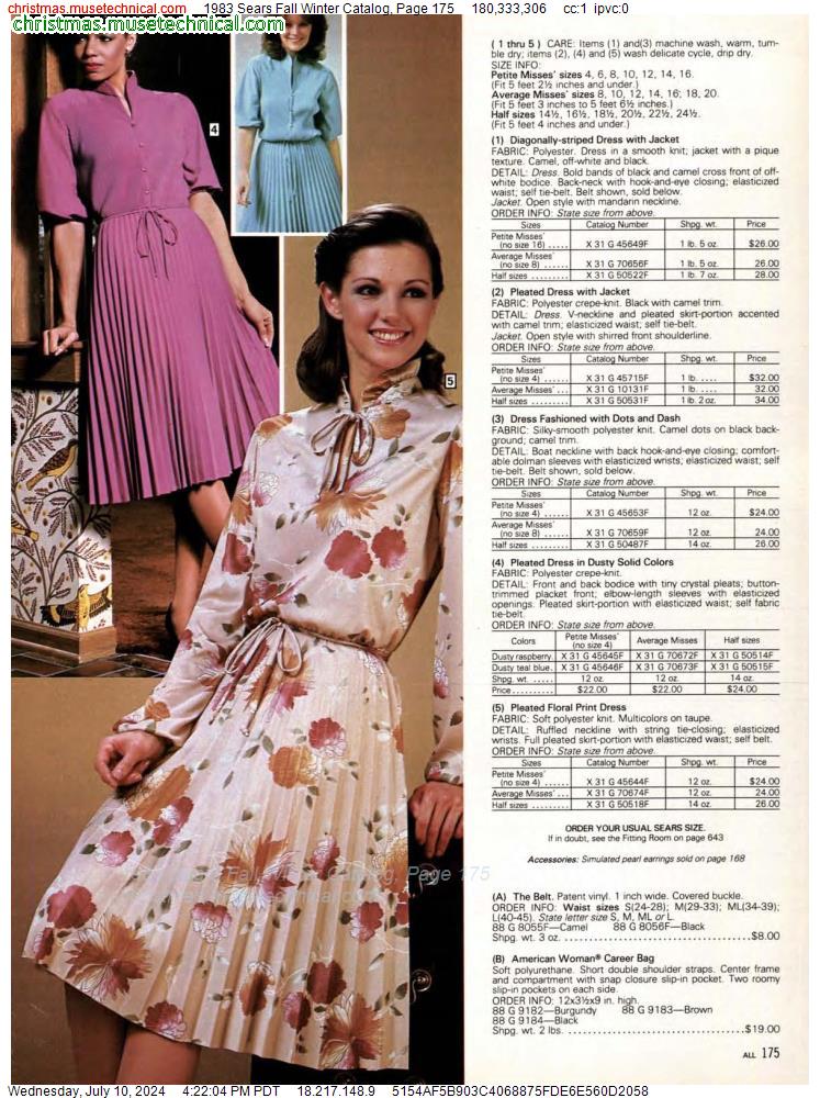 1983 Sears Fall Winter Catalog, Page 175