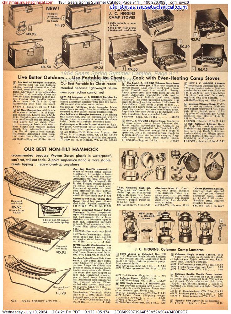 1954 Sears Spring Summer Catalog, Page 911