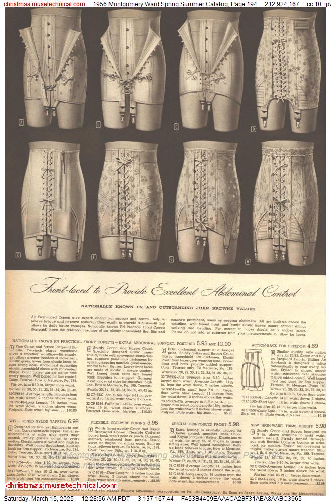 1956 Montgomery Ward Spring Summer Catalog, Page 194