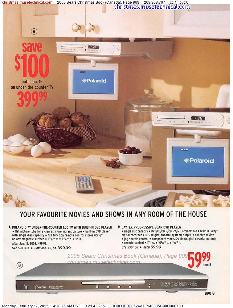 2005 Sears Christmas Book (Canada), Page 909