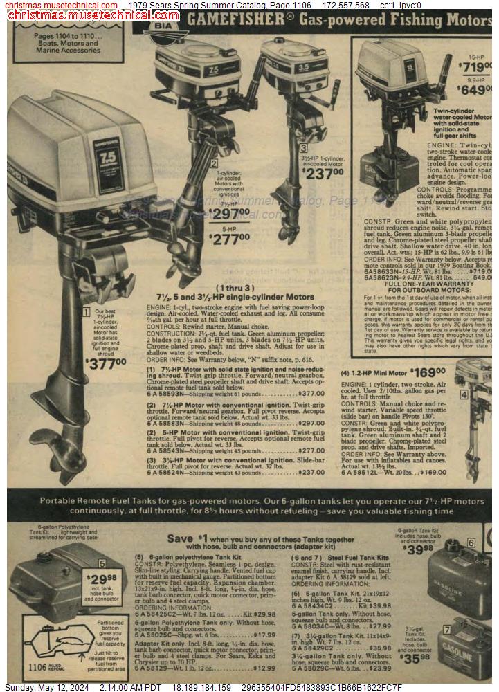 1979 Sears Spring Summer Catalog, Page 1106