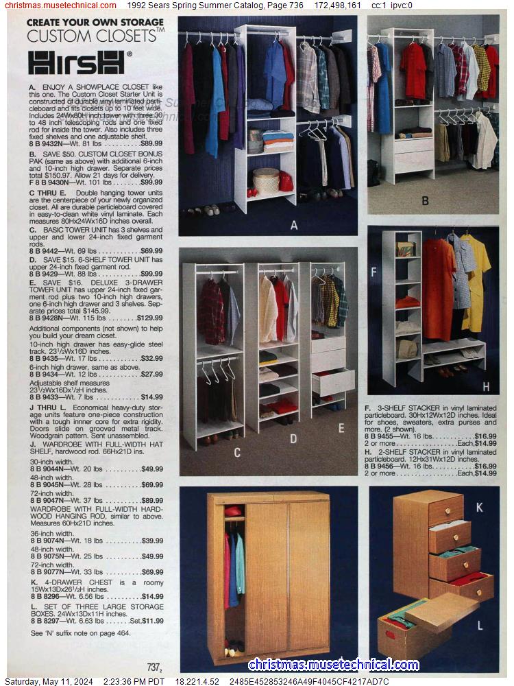 1992 Sears Spring Summer Catalog, Page 736