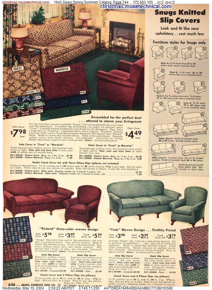 1942 Sears Spring Summer Catalog, Page 744
