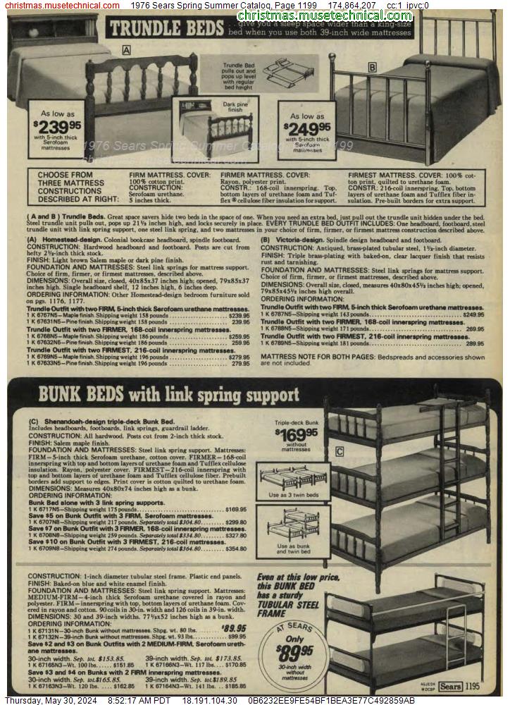 1976 Sears Spring Summer Catalog, Page 1199
