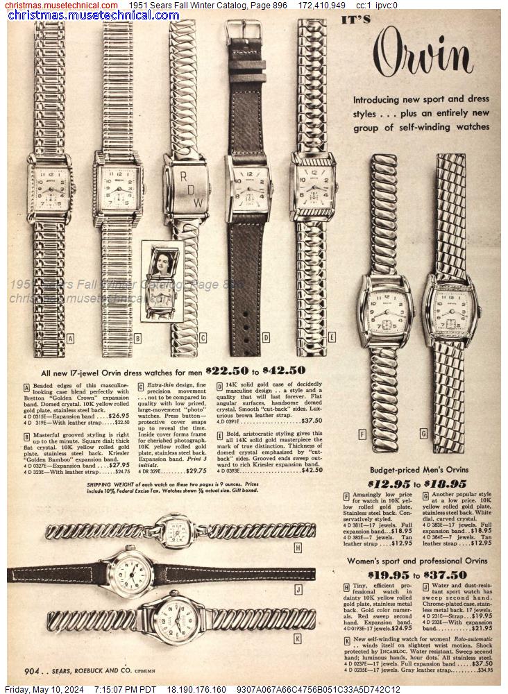 1951 Sears Fall Winter Catalog, Page 896