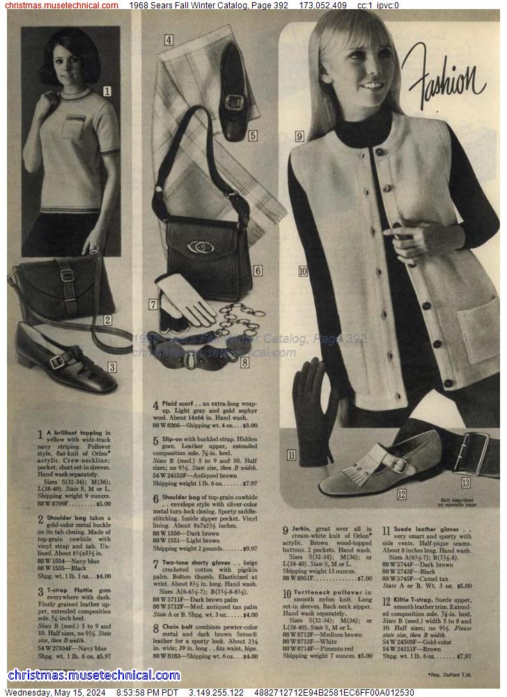 1968 Sears Fall Winter Catalog, Page 392