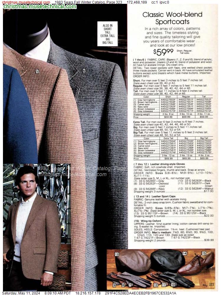 1983 Sears Fall Winter Catalog, Page 323