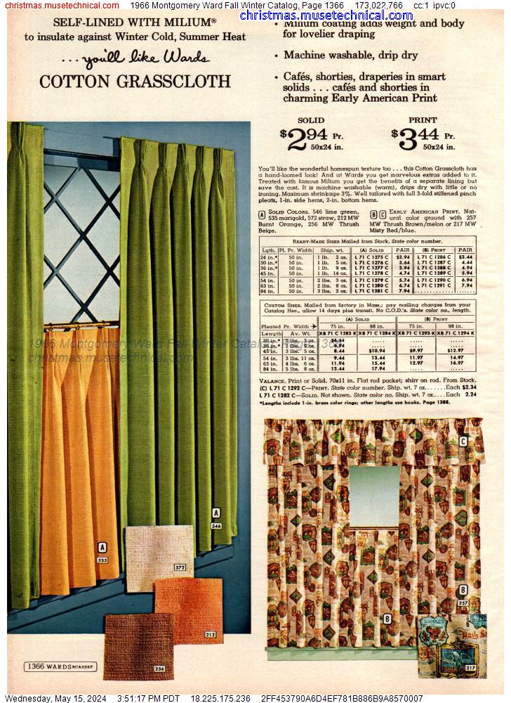 1966 Montgomery Ward Fall Winter Catalog, Page 1366