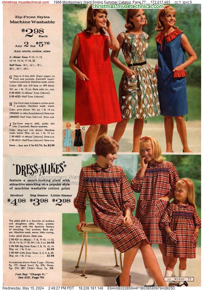 1966 Montgomery Ward Spring Summer Catalog, Page 77