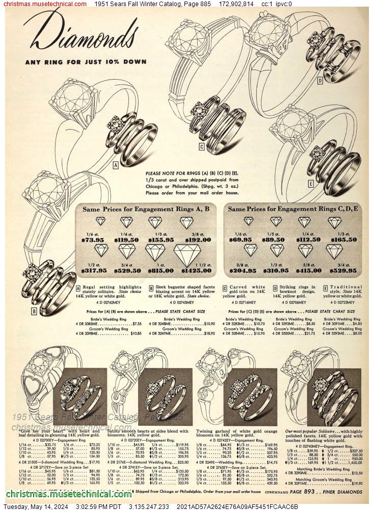 1951 Sears Fall Winter Catalog, Page 885